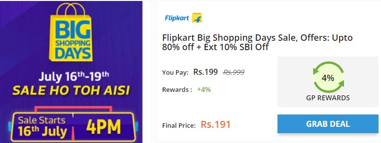 Flipkart Big Shopping Days Sale: A Counter to  Prime Day Sale - Starts  on 16th July 2018 - News